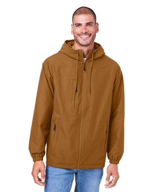 Harriton M73 - Unisex Flex Twill Hooded Jacket