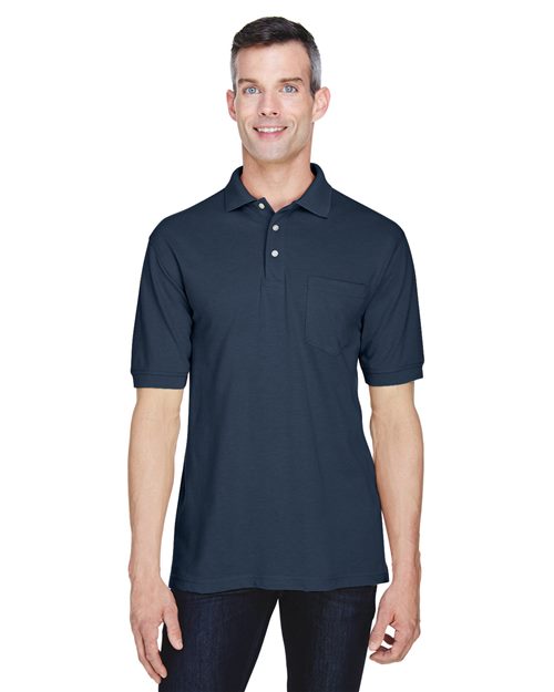 Harriton M265P - Men's Easy Blend™ Polo with Pocket