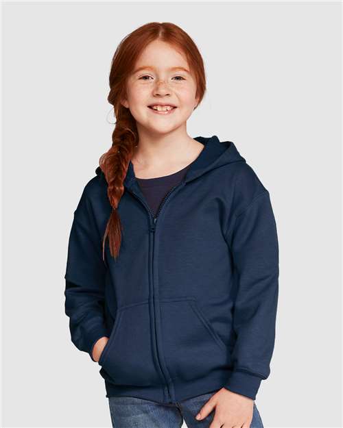 Gildan 18600B - Youth Heavy Blend™ Full-Zip Hooded Sweatshirt