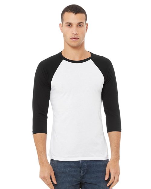 BELLA + CANVAS 3200 - Unisex Three-Quarter Sleeve Baseball Tee