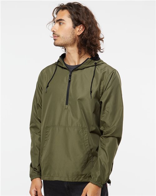Independent Trading Co. EXP54LWP - Unisex Lightweight Quarter-Zip Windbreaker Pullover Jacket