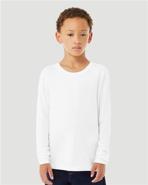 BELLA + CANVAS 3501YCVC - Youth Heather CVC Long Sleeve Tee