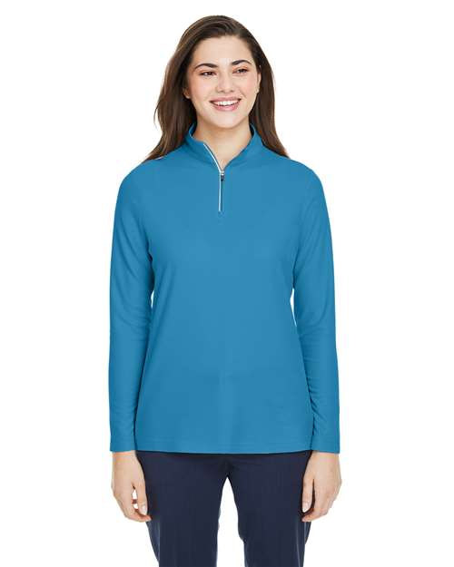 CORE365 CE405W - Women's Fusion ChromaSoft™ Pique Quarter-Zip Pullover