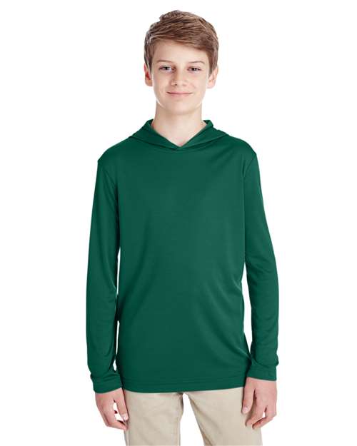 Team 365 TT41Y - Youth Zone Performance Hooded Long Sleeve T-Shirt