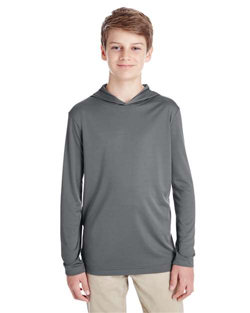 Team 365 TT41Y - Youth Zone Performance Hooded Long Sleeve T-Shirt