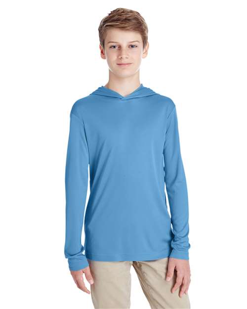 Team 365 TT41Y - Youth Zone Performance Hooded Long Sleeve T-Shirt