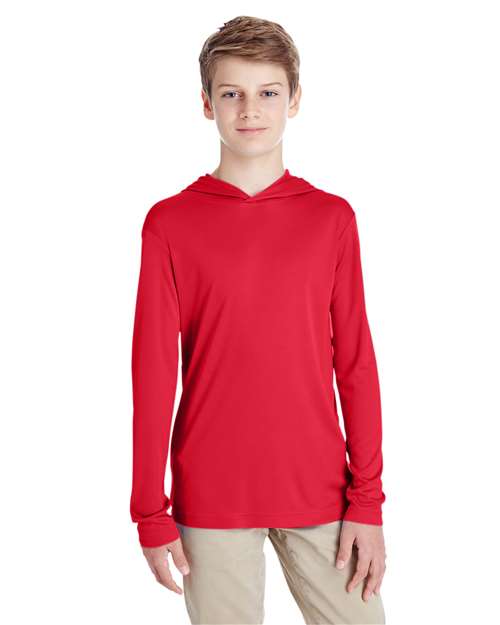 Team 365 TT41Y - Youth Zone Performance Hooded Long Sleeve T-Shirt