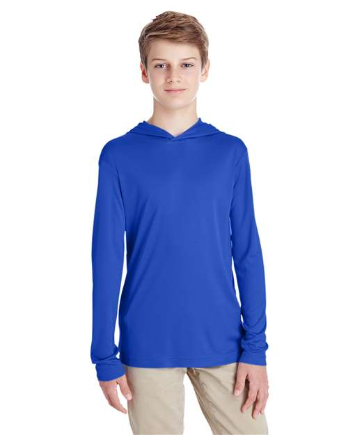 Team 365 TT41Y - Youth Zone Performance Hooded Long Sleeve T-Shirt