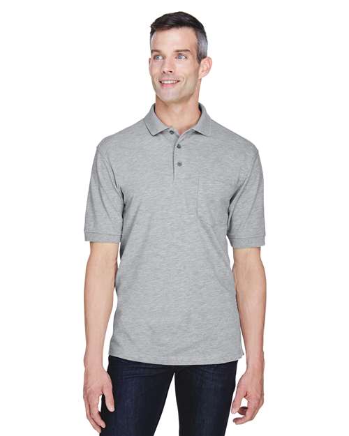 Harriton M265P - Men's Easy Blend™ Polo with Pocket