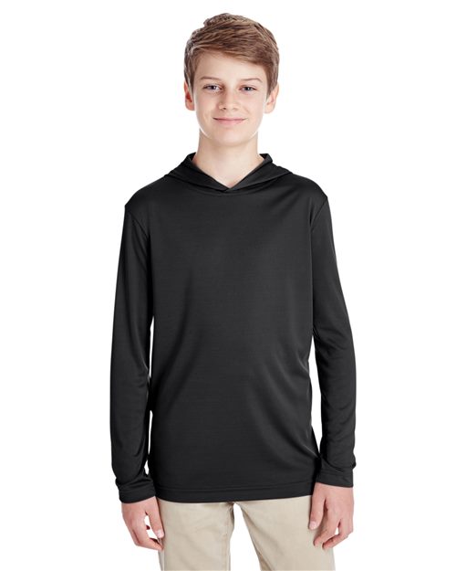 Team 365 TT41Y - Youth Zone Performance Hooded Long Sleeve T-Shirt