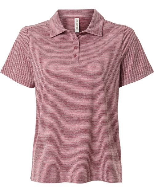 Team 365 TT125W - Women's Relay Heathered Stripe Polo