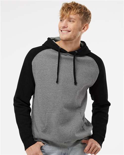 Independent Trading Co. IND40RP - Unisex Raglan Hooded Sweatshirt