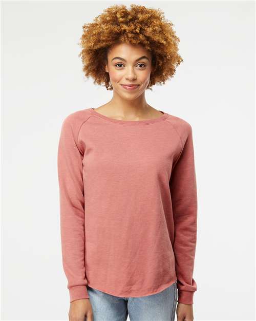 Independent Trading Co. PRM2000 - Women's California Wave Wash Crewneck Sweatshirt